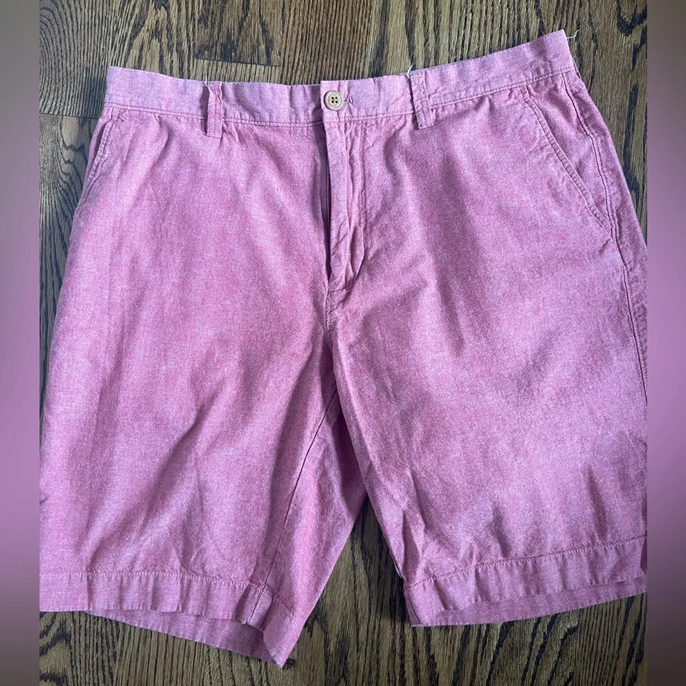 J.crew mens Rivington red chambray shorts 34